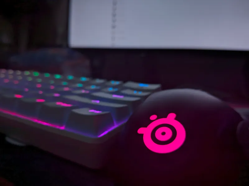 A keyboard and a mouse